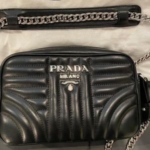 Prada Leather Diagramme Bag - Authentic